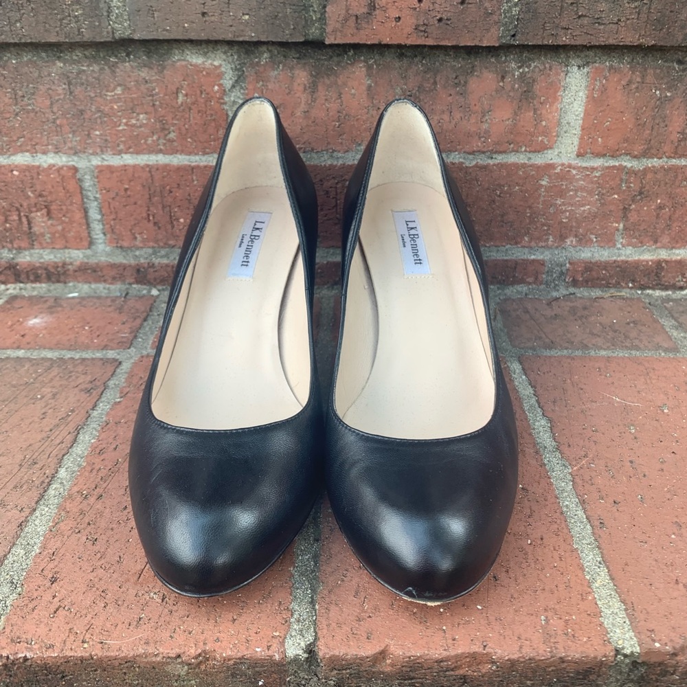 L.K. Bennett “Sash” Round Toe Pumps